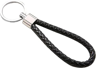 Porte-clés de voiture en cuir tissé à la main dayoung avec porte-clés
