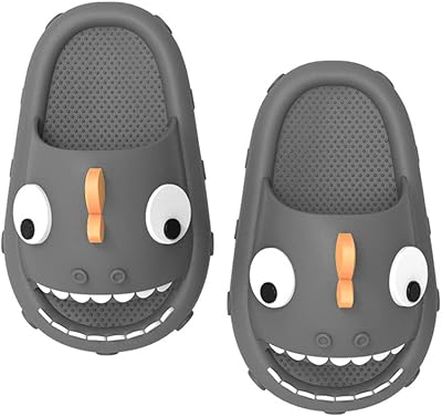 Urbazaar mignon dinosaure conception enfants pantoufles, chaussures légères antidérapantes à bout ouvert
