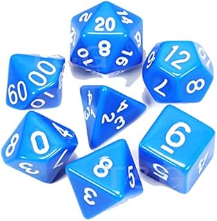 Jeu de dés 7 pièces d4 d6 d8 d10 d10% d12