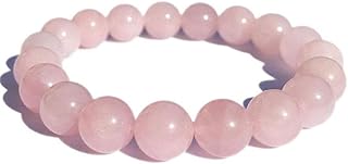 Bracelet de quartz rose en cristal de guérison rebay, bracelet en pierre