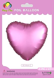 Party time - ballon en aluminium en forme de cœur rose mat