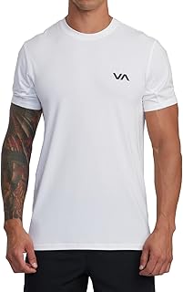 T-shirt de sport à manches courtes et col rond pour homme, sans col
