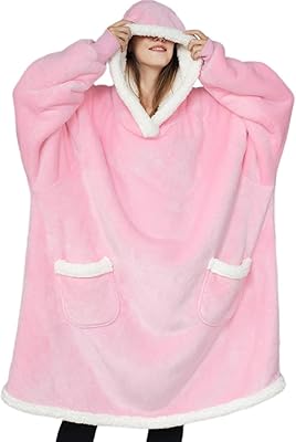 Couverture à capuche portable lucky raw, couverture à capuche en polaire sherpa