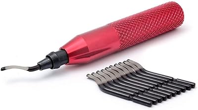 Kit d'outils d'ébavurage avec 10 lames en acier rapide, pour l'élimination précise