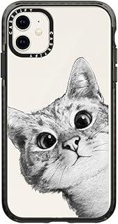Coque de protection casity impact pour iphone 11 chat coucou sur or