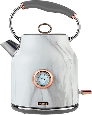 Bouilloire tour en acier inoxydable bottega t10020wmrg 3 kw avec ébullition silencieuse, émail