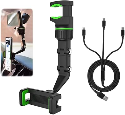 Support de téléphone de voiture multifonction 3 en 1 avec câble de chargement