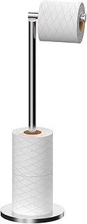 Porte-papier toilette topsky, porte-papier toilette autoportant en acier inoxydable avec base robuste