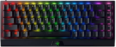 Clavier de jeu mécanique sans fil blackwidow v3 mini hyperspeed ​​​​65%
