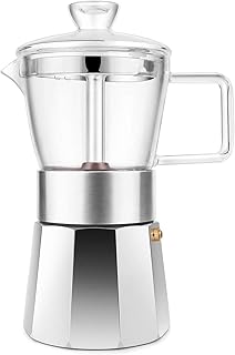 Cafetière expresso moka en verre de cristal arabe, cafetière italienne classique (240 ml)