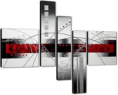 5 pièces de wieco art - lignes blanches de qualité supérieure, peintures à