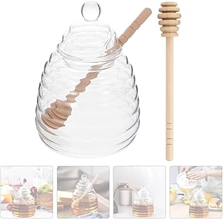 Pot à miel siosi avec bâtonnet à miel supplémentaire, pot à miel