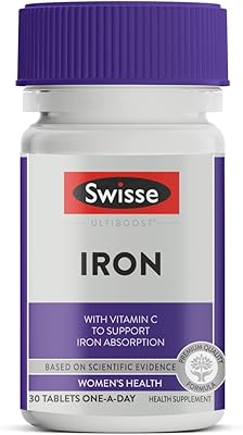 Supplément de fer suisse avec vitamine c et vitamine b12 | un complément nutritionnel complet pour la formation du sang pour les femmes, les hommes et les enfants | des pilules de fer douces pour l'estomac avec de la vitamine c et des multivitamines | 30 comprimés. La marketplace qui fait du bien à votre budget : Diaytar