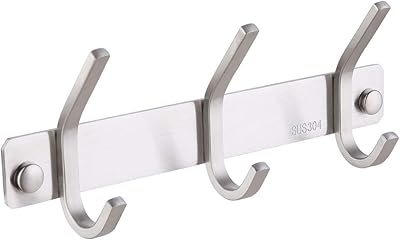 Aucun/brand porte-manteau antirouille mural en acier inoxydable à 3 crochets pour porte-serviettes, crochet de support, finition brossée résistante à la rouille, ah203h3-2. Consommez mieux avec Diaytar, votre marketplace discount