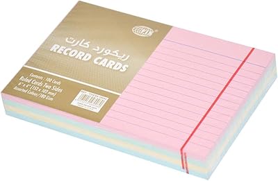 100 cartes d'enregistrement fis assorties de 6 x 4 pouces, 180 g/m2