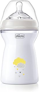 Chicco natural feeling biberon, 330 ml à débit rapide 6 mois + silicone