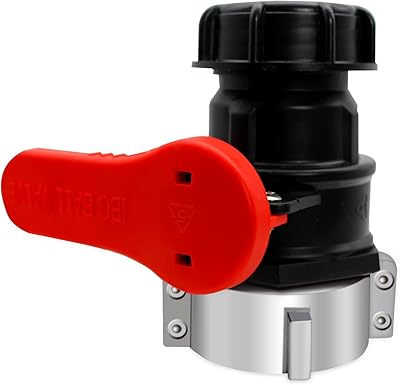 Adaptateur de réservoir ibc, robinet à tournant sphérique à filetage grossier de 2,95