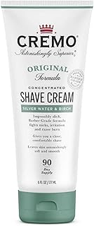Crème à raser cremo silver water & percha, crème à raser ultra-douce qui