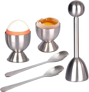 Ouvre-coquille d'œuf dur et souple en acier inoxydable yun feng avec 2 coquetiers