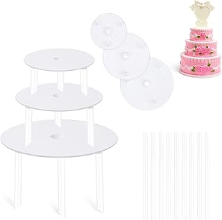 Ensemble de supports à gâteaux à plusieurs niveaux avec 9 tiges à gâteau
