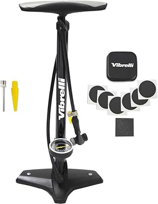 Pompe à pied pour vélo fiberly avec jauge haute pression
