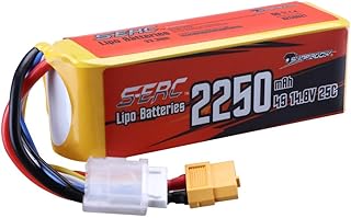 Batterie lithium polymère sunpado 25c 2250mah avec prise xt60 - 14,8v 4s rc