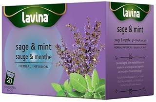 Sachets encapsulés d'infusion de plantes lavina 20 sachets de sauge et de menthe