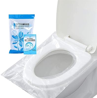 Showway 50 pièces housse de siège de toilette jetable, housse de voyage, transparente