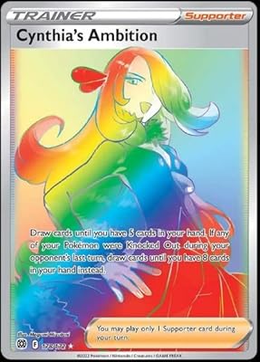 L'ambition de cynthia - 178/172 étoiles brillantes - carte pokémon rare et secrète