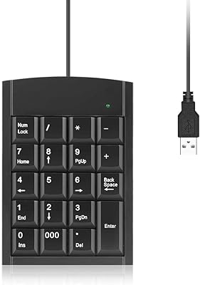 Pavé numérique, clavier numérique filaire portable à 19 touches, accessoires de clavier