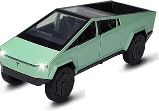 Tesla cybertruck 1:24 modèle moulé sous pression camionnette à tirer avec son