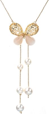 Collier au design de fête occidentale, pendentif élégant et moderne avec longue chaîne