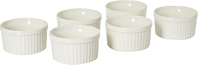 Verona c5280488 bols ramequins, blanc, 4 pouces, 6 pièces, pour 6 personnes