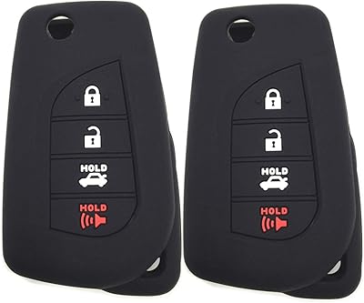 Paire de coques de clé en caoutchouc de silicone easy auto pour toyota
