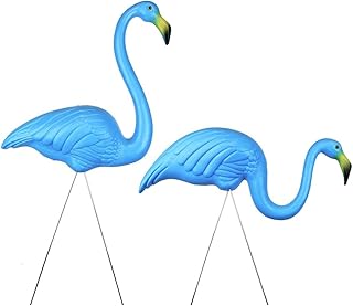 Ensemble de 2 oiseaux à plumes union originaux - bleu et décoration d'intérieur originale, parfaits pour la pelouse, le jardin, les parterres de fleurs et les campings - plastique résistant aux intempéries / métal galvanisé. Profitez des meilleurs deals du Sénégal sur Diaytar