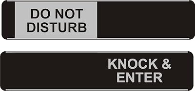 Bannière coulissante sico do not disturb/knock & enter, 255 mm x 52 mm