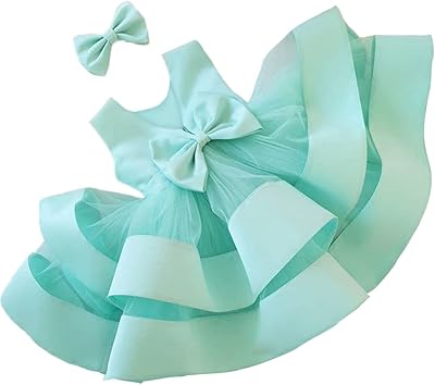 Robe de soirée dos nu à volants en dentelle pour bébés filles 3m-6t