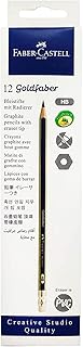 Faber-castell hp gold faber crayon graphite avec gomme, paquet de 12, multicolore, 116800
