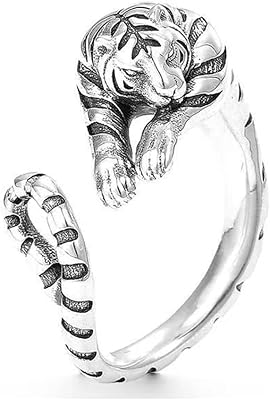 Bague tigre gothique pour homme bague ouverte ajustable pour femme homme fête d'anniversaire noël, bagues d'articulation et de pouce tigre en argent, taille s, alliage, argent, petit, métal. Simplifiez vos achats avec Diaytar, le e-commerce nouvelle génération