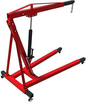 Élévateur à moteur pliable tricolore exxon avec roues, rouge