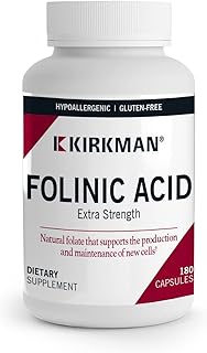 Kirkman - acide folinique 800 mcg. 180 capsules végétariennes 144794