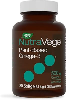Supplément végétarien nature's whey nutravig omega-3 - végétalien, 500 mg, 30 unités