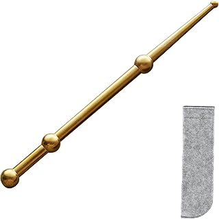 Airovami stylo de massage du visage d'acupuncture en cuivre pur outil avec sac