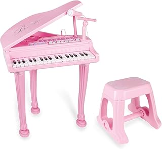 Piano jouet éducatif petite princesse 37 touches avec banc et microphone pouvant connecter