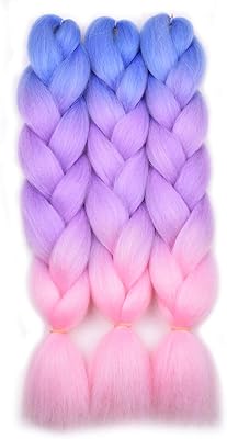 Extensions de cheveux tressés pakana ombre kanekalon 3 pièces extensions de cheveux tressés