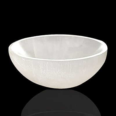 Bol de purification en cristal de sélénite wbm himalayan glow 10 cm