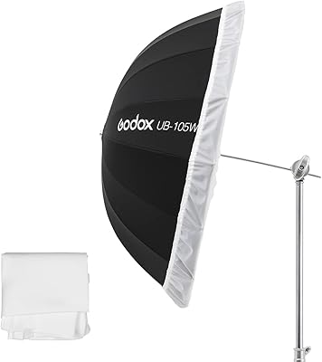 Parapluie de studio réfléchissant godox 41 pouces 105 cm noir et blanc