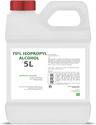 5000 ml 70 % d'alcool isopropylique u.s.p efficace contre les bactéries, les champignons et les virus | isopropanol | 2-propanol | alcool isopropylique | agent désinfectant antiseptique de premiers secours. Diaytar : Là où commence votre expérience shopping idéale