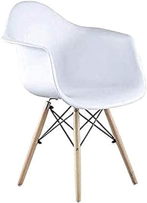 Mahmayi dsw fauteuil moderne en plastique du milieu du siècle pour salon, chambre