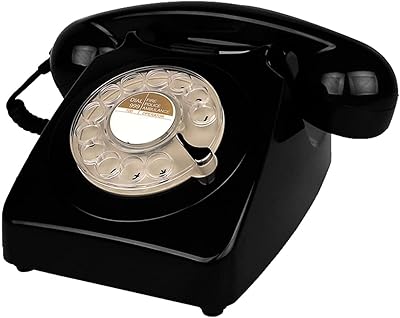 Téléphone fixe vintage avec bouton de numérotation à l'ancienne, téléphone chandelier antique